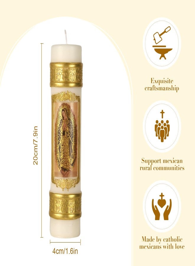TALPGOD Religious Candles Catholic,Prayer Candles for Church Baptism First Communion Wedding Mexican Gift,Cirios Religiosos Catolicos,Vela De Bautizo,Cirio Pascual Catolico 2025 - Image 2